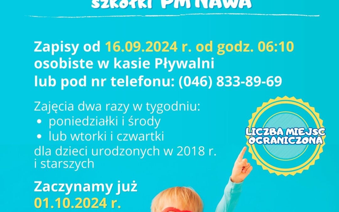 zapisy – grupowa nauka pływania dla dzieci!