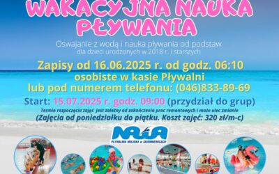 WAKACYJNA GRUPOWA NAUKA PŁYWANIA – zapisy ruszają 16.06.2025