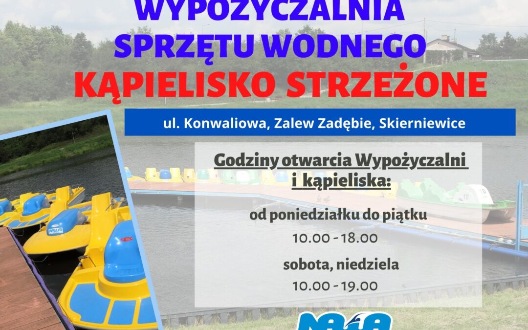 START KĄPIELISKA STRZEŻONEGO I WYPOŻYCZALNI SPRZĘTU WODNEGO